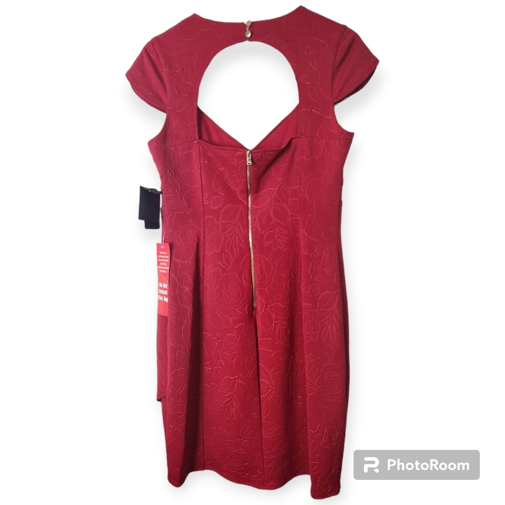 Guess Los Angeles Belle Crimson Valentines Day BodyCon Dress size 12 - Picture 13 of 16